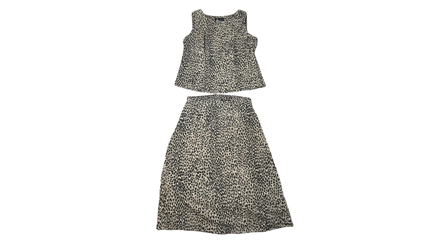 90s vintage leopard print set